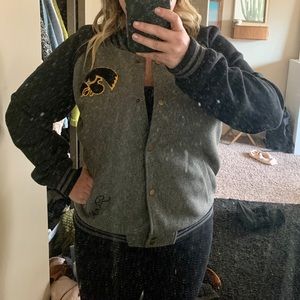 Woman’s pink Hawkeye bomber jacket